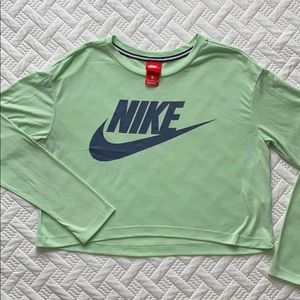 Nike mint Green Crop Top Shirt